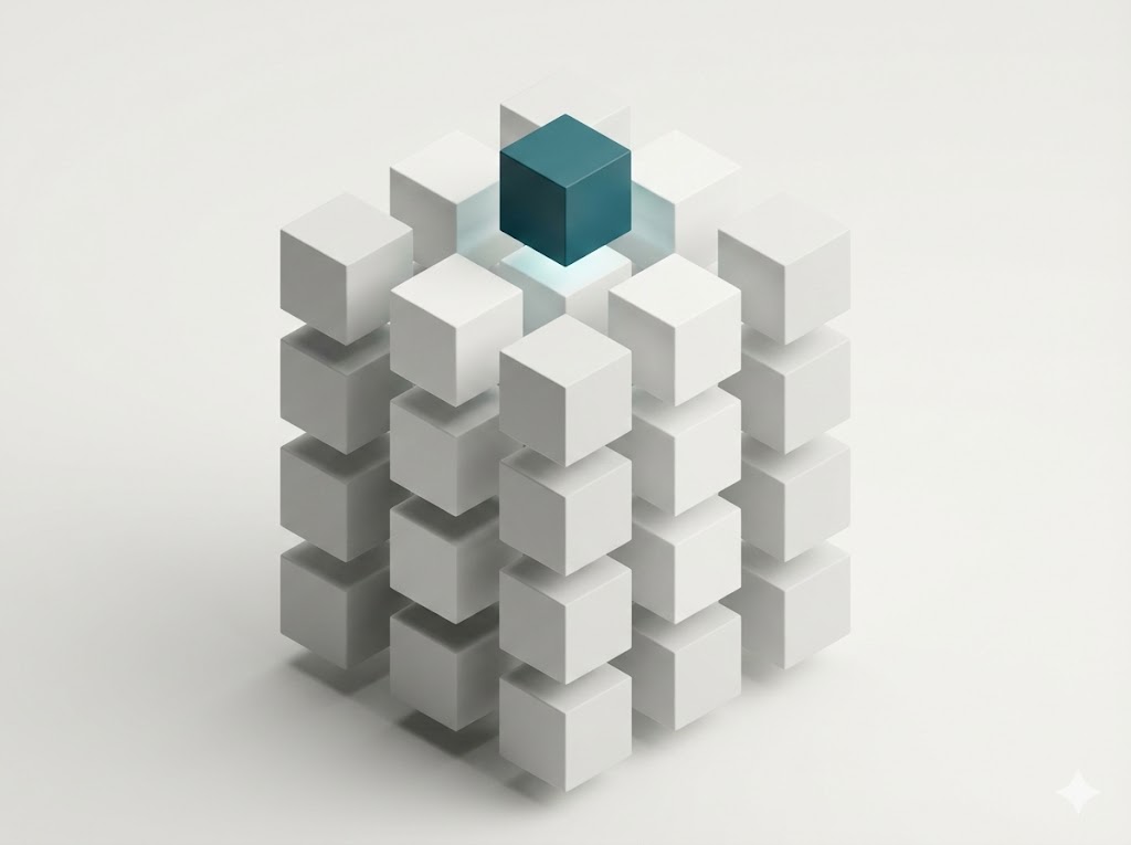 Abstrakte Darstellung von Struktur und Führung